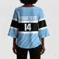 Custom Botswana Cricket Kimono Sleeve Blouse Go Baggy Blues Zebra Mascot