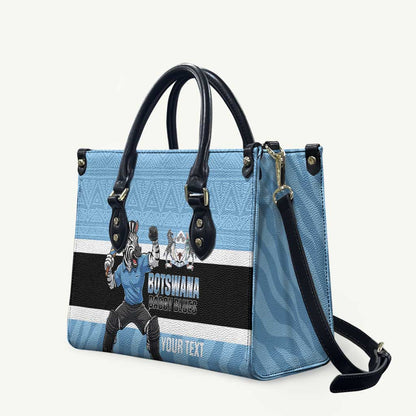 Custom Botswana Cricket Leather Bag Go Baggy Blues Zebra Mascot