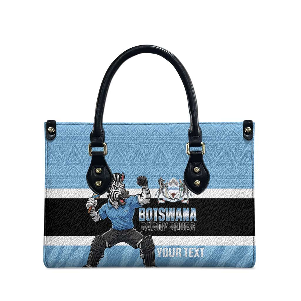 Custom Botswana Cricket Leather Bag Go Baggy Blues Zebra Mascot