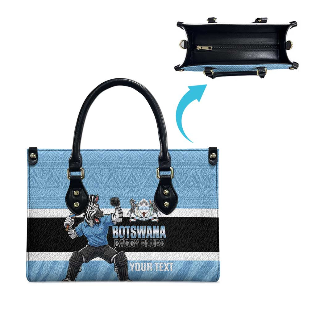 Custom Botswana Cricket Leather Bag Go Baggy Blues Zebra Mascot