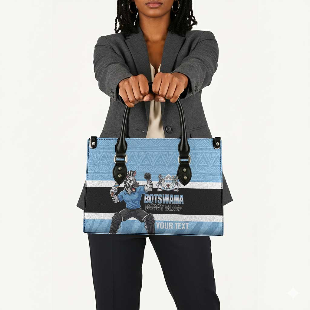 Custom Botswana Cricket Leather Bag Go Baggy Blues Zebra Mascot