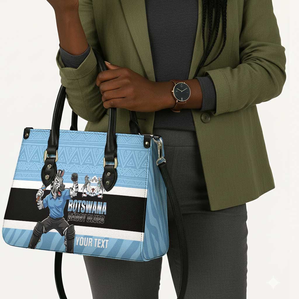 Custom Botswana Cricket Leather Bag Go Baggy Blues Zebra Mascot