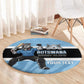 Afro Cricket Botswana Custom Round Carpet Go Baggy Blues Zebra Mascot - African Pride