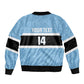 Afro Cricket Botswana Custom Sleeve Zip Bomber Jacket Go Baggy Blues Zebra Mascot - African Pride