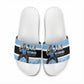 Custom Botswana Cricket Slide Sandals Go Baggy Blues Zebra Mascot
