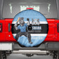 Afro Cricket Botswana Custom Spare Tire Cover Go Baggy Blues Zebra Mascot - African Pride