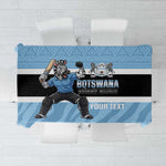 Afro Cricket Botswana Custom Tablecloth Go Baggy Blues Zebra Mascot - African Pride