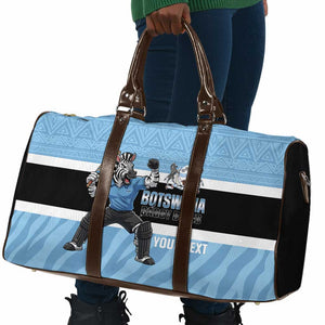 Custom Botswana Cricket Travel Bag Go Baggy Blues Zebra Mascot