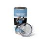 Afro Cricket Botswana Custom Tumbler Cup Go Baggy Blues Zebra Mascot - African Pride