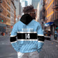 Afro Cricket Botswana Custom Zip Hoodie Go Baggy Blues Zebra Mascot - African Pride