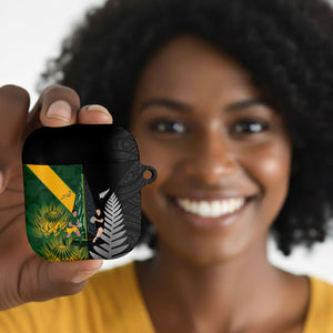 New Zealand and South Africa Rugby AirPods Case Ultimate Rivalry All Black Springboks
