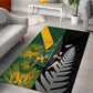 New Zealand and South Africa Rugby Area Rug Ultimate Rivalry All Black Springboks