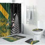 New Zealand and South Africa Rugby Bathroom Set Ultimate Rivalry All Black Springboks