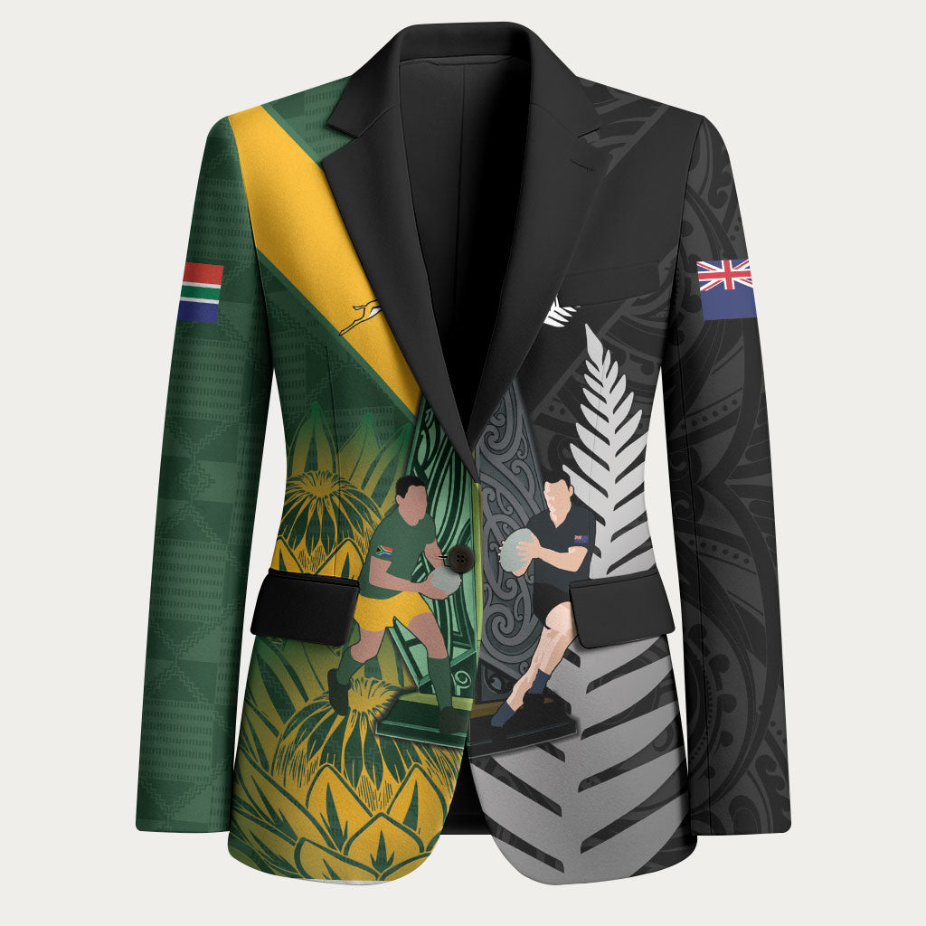 New Zealand and South Africa Rugby Custom Blazer Ultimate Rivalry All Black Springboks