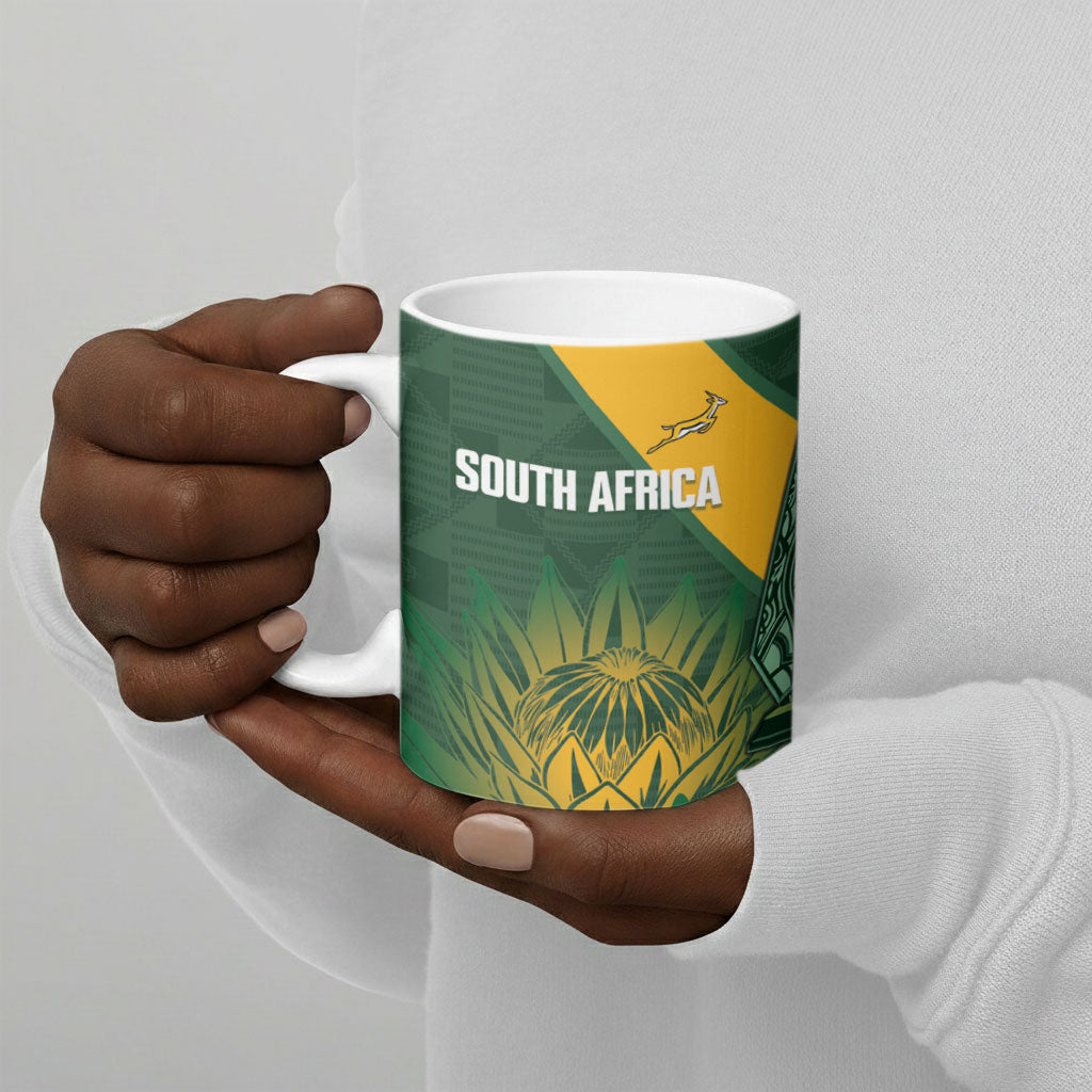 New Zealand and South Africa Rugby Ceramic Mug Ultimate Rivalry All Black Springboks