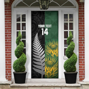 New Zealand and South Africa Rugby Custom Door Cover Ultimate Rivalry All Black Springboks