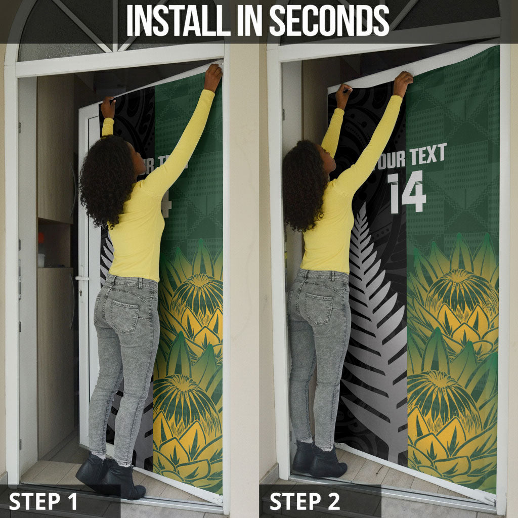 New Zealand and South Africa Rugby Custom Door Cover Ultimate Rivalry All Black Springboks