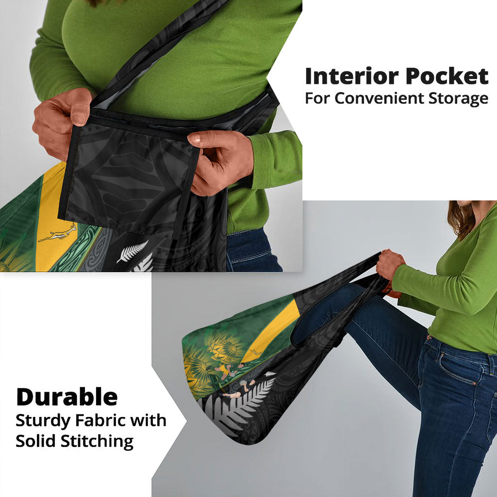 New Zealand and South Africa Rugby Grocery Bag Ultimate Rivalry All Black Springboks