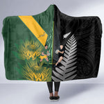 New Zealand and South Africa Rugby Hooded Blanket Ultimate Rivalry All Black Springboks