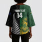 New Zealand and South Africa Rugby Custom Kimono Sleeve Blouse Ultimate Rivalry All Black Springboks