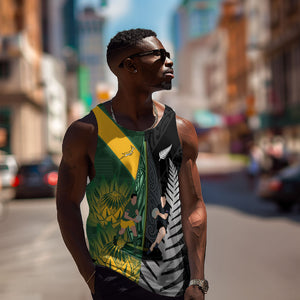 New Zealand and South Africa Rugby Custom Men Tank Top Ultimate Rivalry All Black Springboks