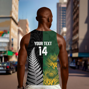 New Zealand and South Africa Rugby Custom Men Tank Top Ultimate Rivalry All Black Springboks