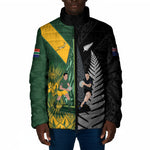 New Zealand and South Africa Rugby Custom Padded Jacket Ultimate Rivalry All Black Springboks
