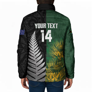 New Zealand and South Africa Rugby Custom Padded Jacket Ultimate Rivalry All Black Springboks