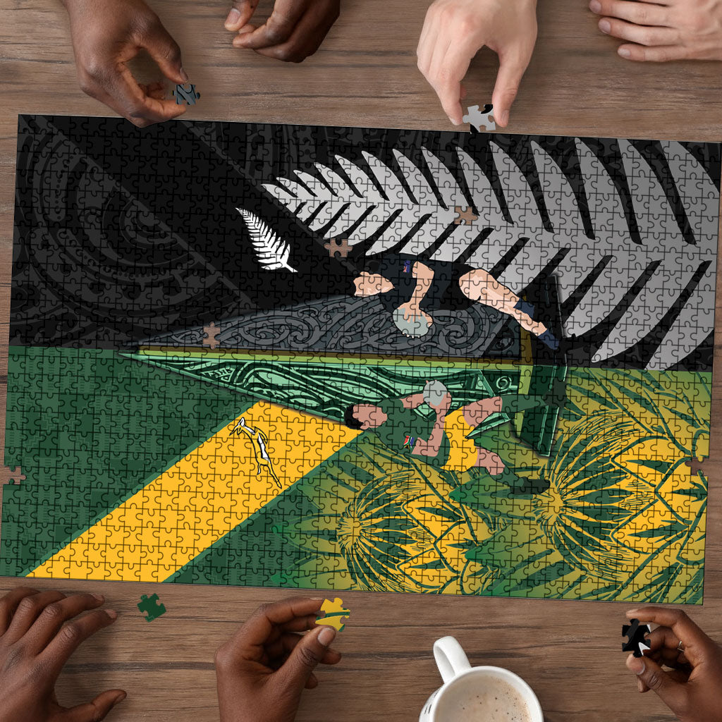 New Zealand and South Africa Rugby Puzzle Ultimate Rivalry All Black Springboks