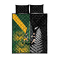 New Zealand and South Africa Rugby Quilt Bed Set Ultimate Rivalry All Black Springboks