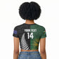 New Zealand and South Africa Rugby Custom Raglan Cropped T shirt Ultimate Rivalry All Black Springboks