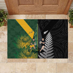 New Zealand and South Africa Rugby Rubber Doormat Ultimate Rivalry All Black Springboks