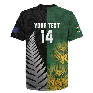 New Zealand and South Africa Rugby Custom Rugby Jersey Ultimate Rivalry All Black Springboks