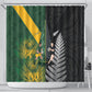 New Zealand and South Africa Rugby Shower Curtain Ultimate Rivalry All Black Springboks