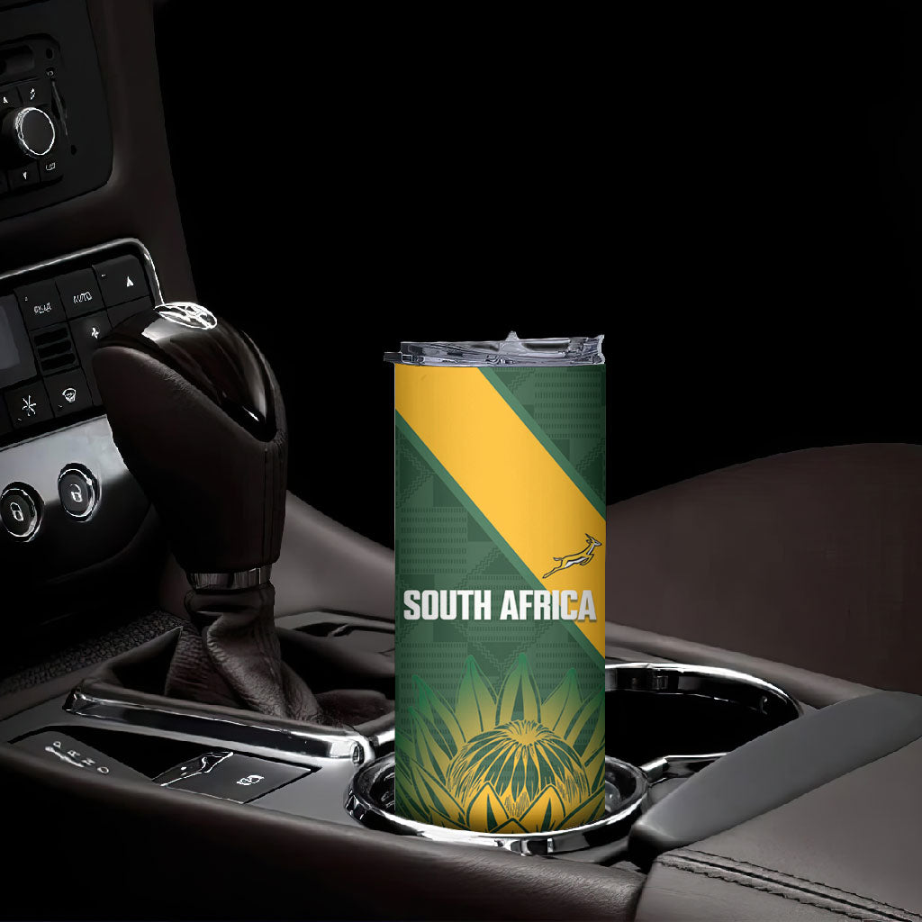 New Zealand and South Africa Rugby Skinny Tumbler Ultimate Rivalry All Black Springboks