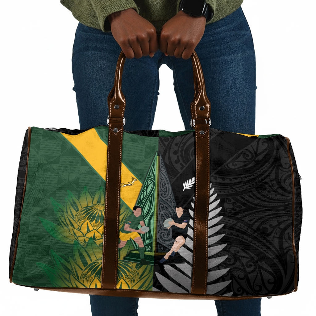 New Zealand and South Africa Rugby Travel Bag Ultimate Rivalry All Black Springboks