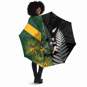 New Zealand and South Africa Rugby Umbrella Ultimate Rivalry All Black Springboks