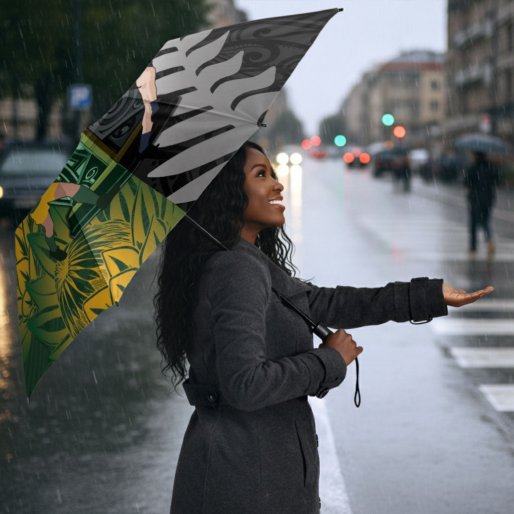 New Zealand and South Africa Rugby Umbrella Ultimate Rivalry All Black Springboks