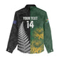 New Zealand and South Africa Rugby Custom Women Casual Shirt Ultimate Rivalry All Black Springboks