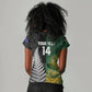 New Zealand and South Africa Rugby Custom Women V-Neck T-Shirt Ultimate Rivalry All Black Springboks