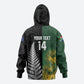 New Zealand and South Africa Rugby Custom Zip Hoodie Ultimate Rivalry All Black Springboks