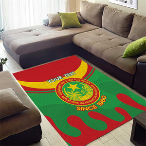 Personalized Mauritania Area Rug Map Flag - Independence Day 1960