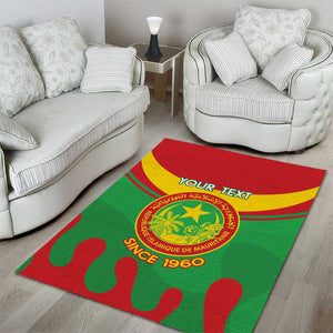 Personalized Mauritania Area Rug Map Flag - Independence Day 1960