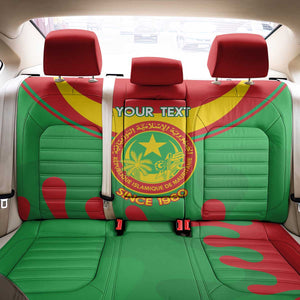 Personalized Mauritania Back Car Seat Cover Map Flag - Independence Day 1960