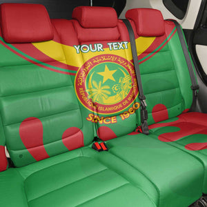 Personalized Mauritania Back Car Seat Cover Map Flag - Independence Day 1960