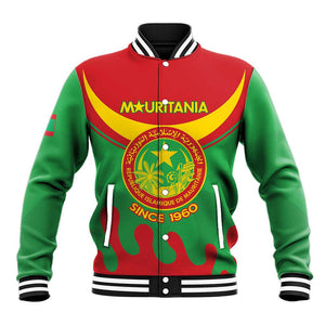 Personalized Mauritania Baseball Jacket Map Flag - Independence Day 1960 LT14