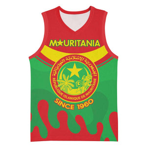 Personalized Mauritania Basketball Jersey Map Flag - Independence Day 1960 LT14