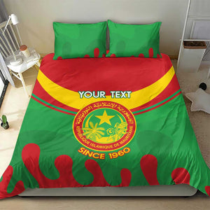 Personalized Mauritania Bedding Set Map Flag - Independence Day 1960