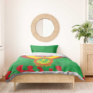 Personalized Mauritania Bedding Set Map Flag - Independence Day 1960