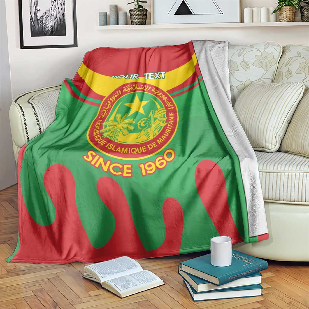 Personalized Mauritania Blanket Map Flag - Independence Day 1960